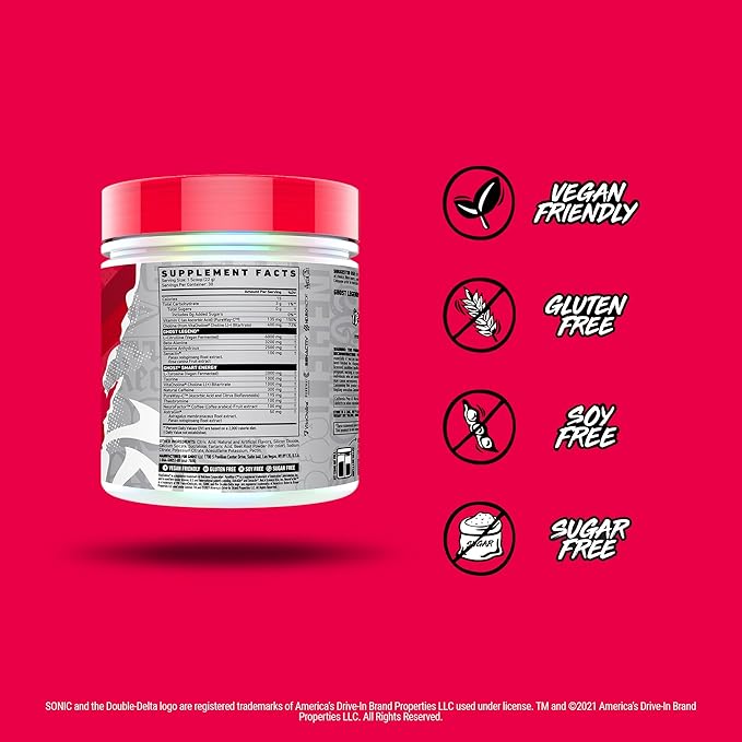 GHOST Legend V4 Pre-Workout Powder, Sonic Cherry Limeade - 30 Servings – Pre-Workout for Men & Women with Choline, L-Citrulline, & Beta Alanine for Energy & Focus
