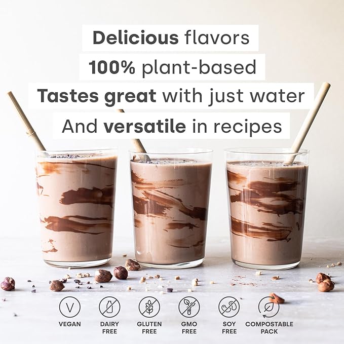 Form Performance Protein - Vegan Protein Powder - 30g of Plant Based Protein per Serving, with BCAAs. Perfect Post Workout. Tastes Great with Just Water! (Chocolate Peanut)