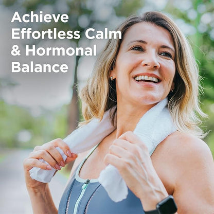 BB Company CalmAgain Menopause Support, Relief & Hormone Balance - Nervousness Relief, Mood Support, Hot Flashes, Night Sweats - Feel Calm - Antioxidant Rich Siberian Rhubarb, Sage, Saffron (30 Ct)