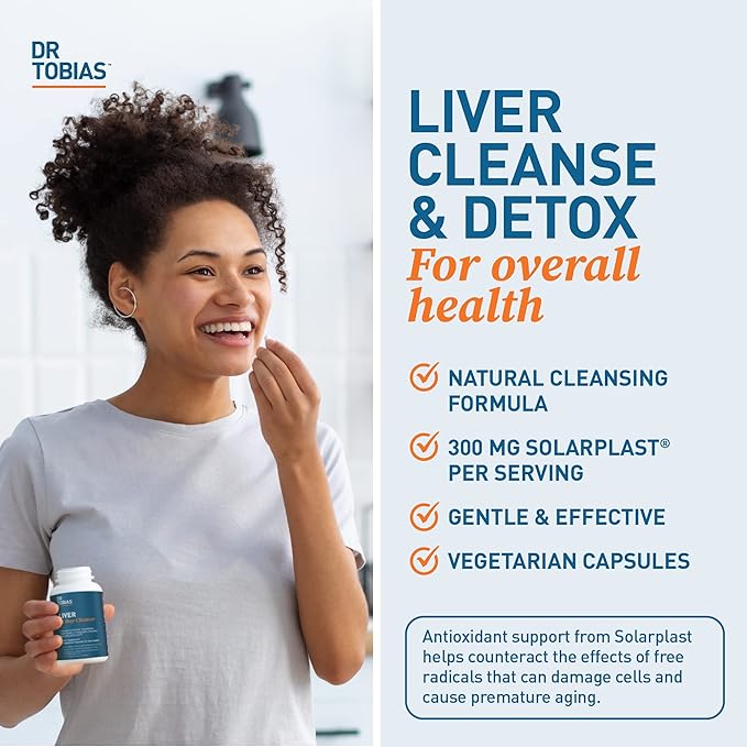 Dr. Tobias Liver 21 Day Cleanse, Herbal Liver Detox Cleanse with Solarplast, Artichoke Extract, Milk Thistle & Dandelion Extract, for Liver Cleanse & Detox, 63 Vegetable Capsules (3 Daily) (Pack of 2)