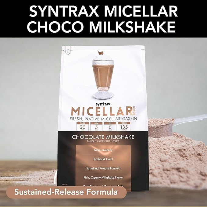 Syntrax Bundle: Micellar Créme, Chocolate Milkshake, 2 Pounds with Worldwide Nutrition Keychain
