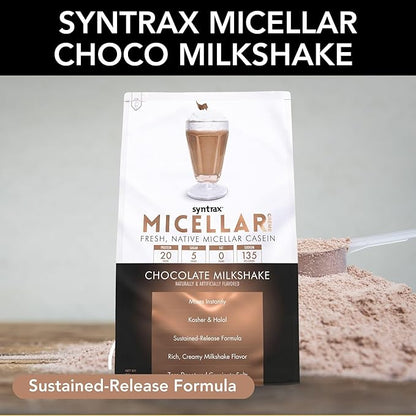 Syntrax Bundle: Micellar Créme, Chocolate Milkshake, 2 Pounds with Worldwide Nutrition Keychain