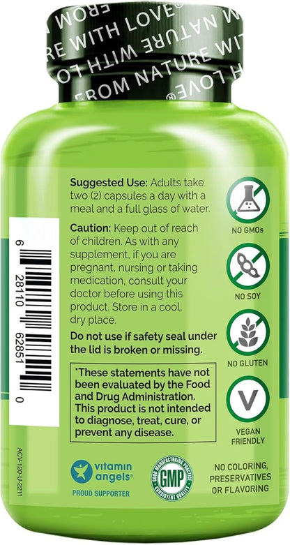 NATURELO Apple Cider Vinegar Capsules - Natural ACV with Mother Supplement for Men & Women for Detox, Cleanse and Weight Management - 120 Vegan Capsules