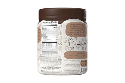 KOS Vegan Protein Powder, Chocolate USDA Organic - Low Carb Pea Protein Blend, Plant Based Superfood with Vitamins & Minerals - Keto, Soy, Gluten Free - Meal Replacement for Women & Men - 10 Servings