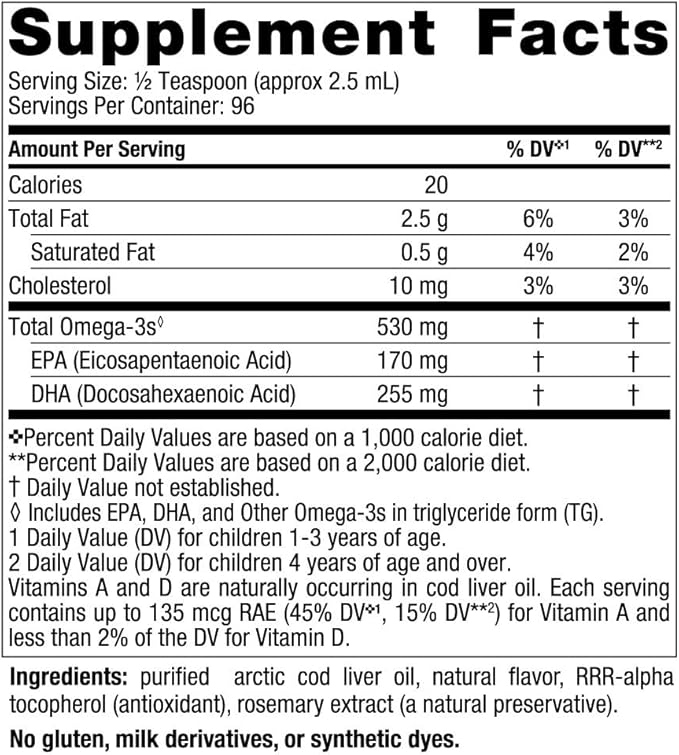 Nordic Naturals Children’s DHA, Strawberry - 8 oz for Kids - 530 mg Omega-3 with EPA & DHA - Brain Development & Function - Non-GMO - 96 Servings