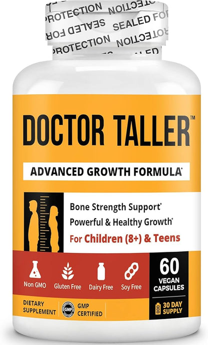 NuBest Doctor Taller - Premium Bone Strength Formula for Bone Strength, Immunity & Healthy Bone - Keto with Calcium, Vitamin D3, Vitamin K2, Amino Acids & Herbs for Children (8+) - 2 Pack