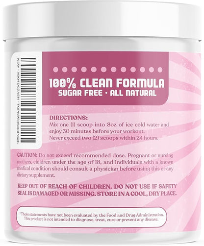 That Girl Pre Workout for Women - Slay Your Gym Sesh with Pure Fire Energy & Mega Pumps - 100% Natural & Clean - Delish Peach Flavor - 30 Servings