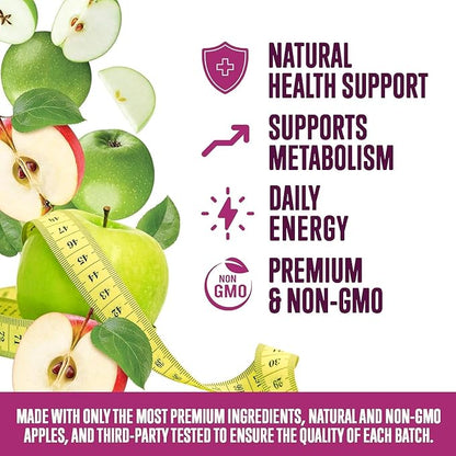 Vegan Apple Cider Vinegar Gummies 1000mg for Detox & Cleanse, ACV Gummy Vitamin B12 for Digestion Metabolism & Immune Health Support, Natural Apple Raspberry Flavor, Gluten Free - 120 Gummies