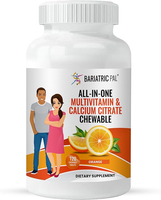 BariatricPal "All-in-ONE Chewable Multivitamin with Calcium Citrate & Iron - Orange (30-Day Supply)