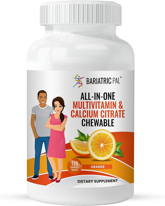 BariatricPal "All-in-ONE Chewable Multivitamin with Calcium Citrate & Iron - Orange (30-Day Supply)