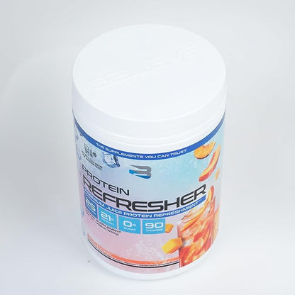 Protein Refresher (25 servings) - Revolutionary Juice-Type Whey Protein Powder for Fitness, Bodybuilding, Gym, or for bigger protein intake (25 Scoops, Peach Mango)