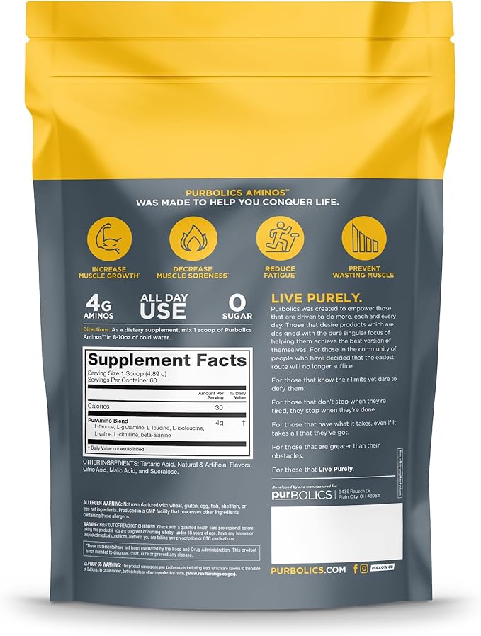 Aminos | 4g of Free-Form Amino Acids, Beta-Alanine, 0 Sugar & 60 Servings (Sour Rainbow Candy)