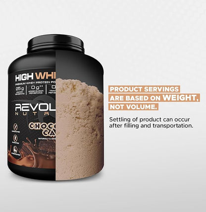 High Whey, Protein Powder, Whey Isolate, Gluten Free, Lean Muscle Mass for Men & Women, 25g of Protein Per Scoop, 2.7kg, 73 Servings (Chocolate Cake, 6 Pound)