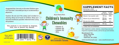 Kids Vitamin C and Immune Support + Kids Vitamin PDF | Citrus Flavored | 60 Chewable Tablets