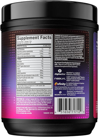 MuscleTech Pre Workout Powder EuphoriQ PreWorkout Smart Pre Workout Powder for Men & Women Caffeine Metabolite Fueled with Paraxanthine ICY Snow Cone (20 Servings)