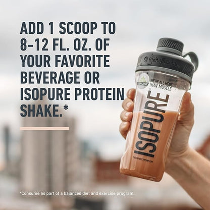 Isopure Unflavored Creatine Monohydrate Powder, Zero Added Ingredients, Creatine for Women and Men, 5g Creatine Monohydrate per scoop, 100 Servings, 500g