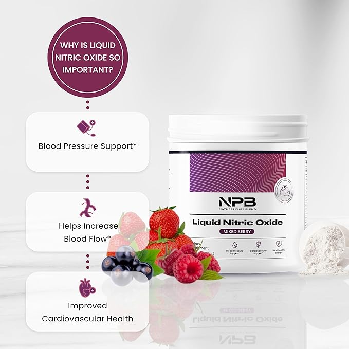 Nature's Pure Blend Liquid Nitric Oxide Blood Pressure Support Drink - Blood Circulation