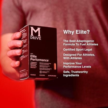 Mdrive Elite Test Booster for Men - Supports Immune Health, Energy, VO2Max, Recovery, Stress Relief, Lean Muscle, KSM-66 Ashwagandha, DIM, Fenugreek, 90 Capsules