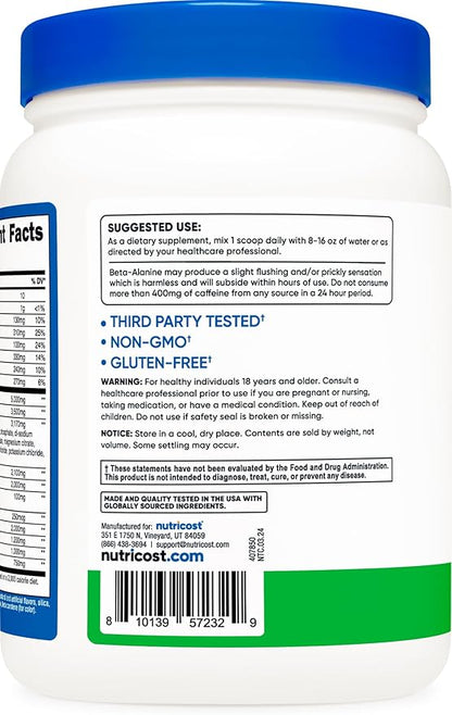 Nutricost Intra Workout Powder, 30 Servings (Green Apple) - Non-GMO, Gluten-Free Supplement