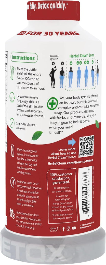 Herbal Clean Same-Day Premium Detox Drink, Dragon Fruit Flavor, 32 Fl Oz