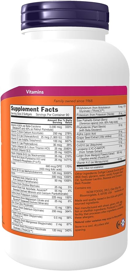 NOW Foods - ADAM Superior Men's Multi - 180 Softgels