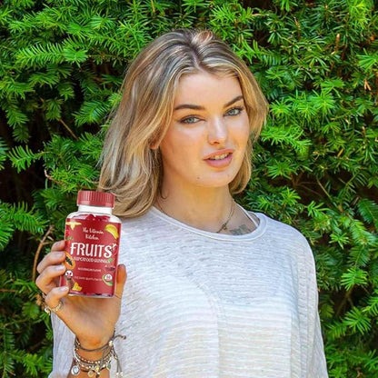 Fruits and Vegetables Supplements for Adults: Tasty and Nutritious Fruit and Veggies Gummies Supplement for Adults, Made in USA, Non-GMO, Gluten-Free (60 Super Green Veggies, 60 Super Fruits) 2-pack