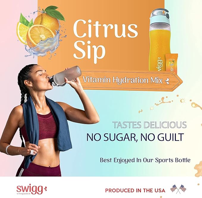 Sugar Free Electrolytes Powder Packets - Hydration Vitamin Water Drink Mix - 2500 mcg B12, C + D + B6, Folate, Iron Zinc + More Essential Elements Daily Multi Vitamins - Hydration Packets Sugar Free