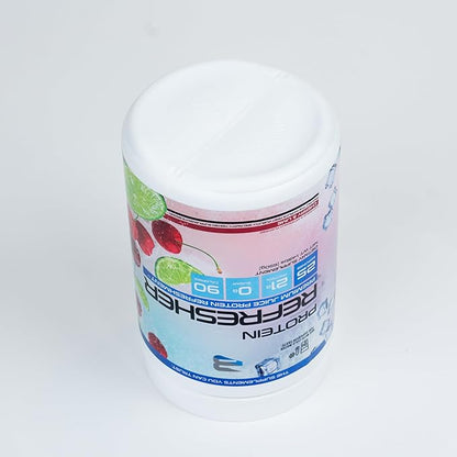 Protein Refresher (25 Servings) - Revolutionary Juice-Type Whey Protein Powder for Fitness, Bodybuilding, Gym, or for Bigger Protein Intake (25 Scoops, Cherry Lime)