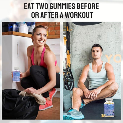 Creatine HMB Gummies for Adults,Creatine Monohydrate 5000mg and HMB 1000mg Supports Muscle Recovery, Relieves Soreness, Improves Endurance, Non-GMO, Vegan, Gluten-Free, 120