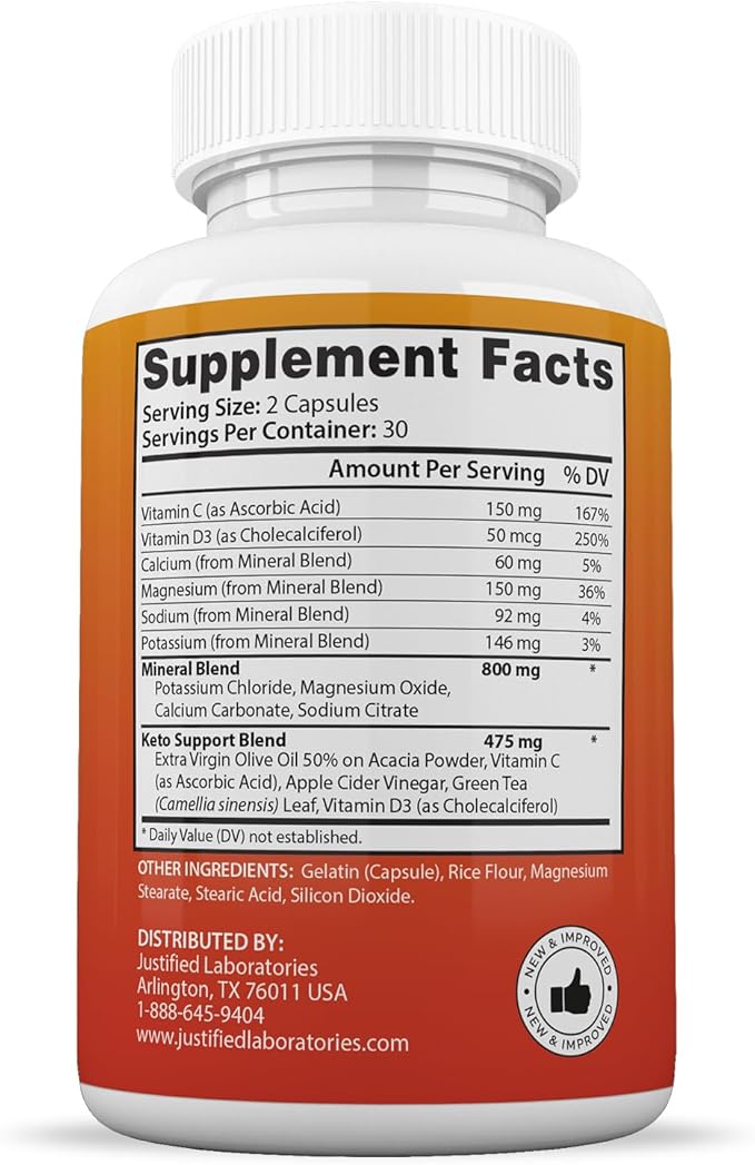 (3 Pack) Keto GT Keto Pills 1275MG New & Improved Formula Contains Apple Cider Vinegar Extra Virgin Olive Oil Powder Green Tea Leaf 180 Capsules