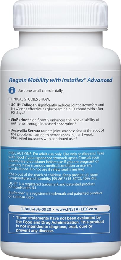 Instaflex Advanced Joint Support - Doctor Formulated Joint Relief Supplement, Featuring Collagen & 5 Other Joint Discomfort Fighting Ingredients - 14 Count