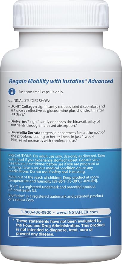 Instaflex Advanced Joint Support - Doctor Formulated Joint Relief Supplement, Featuring Collagen & 5 Other Joint Discomfort Fighting Ingredients - 14 Count