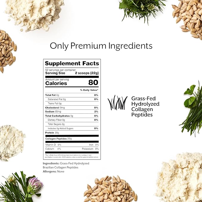 Promix Collagen Peptides, Unflavored, 2.5lb Bulk - Hydrolyzed Collagen Protein Promotes Healthy Skin, Bones, Joints & Recovery Support - Add to Shakes, Smoothies, Beverages & Baking recipes.