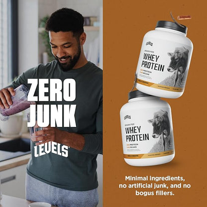 Levels Grass Fed Whey Protein Powder, No Artificials, 24G of Protein, Vanilla Cinnamon, 5LB