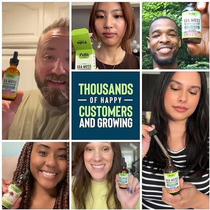 Organic Sea Moss Drops - Irish Sea Moss - 4X Stronger than Sea Moss Gel, Capsules and Gummies - Superfood Seamoss - Joint Support Supplement - Immune Support Supplement (Strawberry Lime, 60mL)