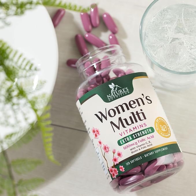 Multivitamin for Women with Iron - Daily Vitamins for Women's Immune Support and Overall Health - Womens Complete Daily Multivitamin with Vitamin A, B, C, D, E, Calcium and Magnesium - 120 Softgels