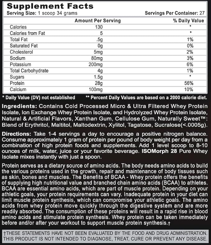 APS Nutrition Isomorph Protein Powder Supplement | Whey Protein Isolate | Ultra- Filtered | 28g Protein | Chocolate Fudge Pop, 2 Pound (Pack of 1)