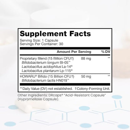 Pure Therapro Rx Power Probiotic Daily - 30 Acid-Resistant Capsules | 4 Proven Strains - 30 Billion CFU/Capsule | Patented Activ-Vial Desiccant Bottle to Ensure Freshness | NO Refrigeration Required
