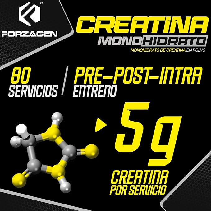 Forzagen Creatine Monohydrate Powder Unflavored - (80 Servings)