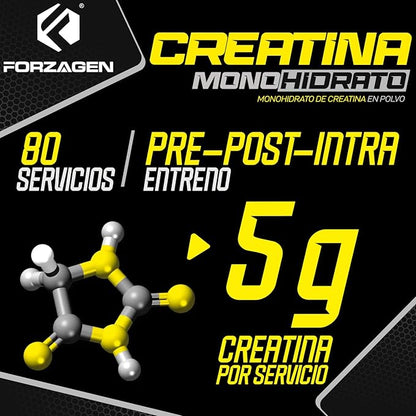 Forzagen Creatine Monohydrate Powder Unflavored - (80 Servings)