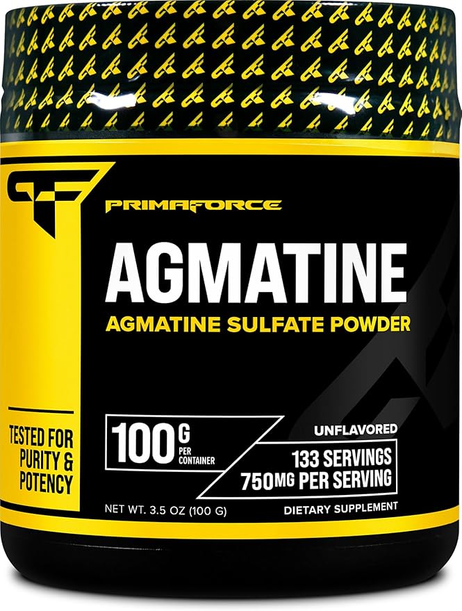 PrimaForce Agmatine Sulfate Powder Supplement, 100 Grams – Promotes Nitric Oxide Production / Enhances Performance