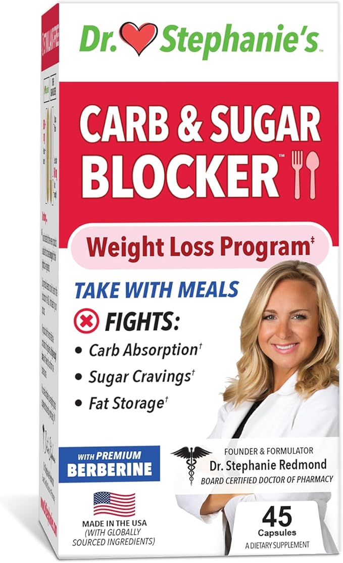 Carb & Sugar Blocker - Mega Dose of Berberine & Gymnena Supplement - Take with Meals to Reduces Digested Carbs & Weight