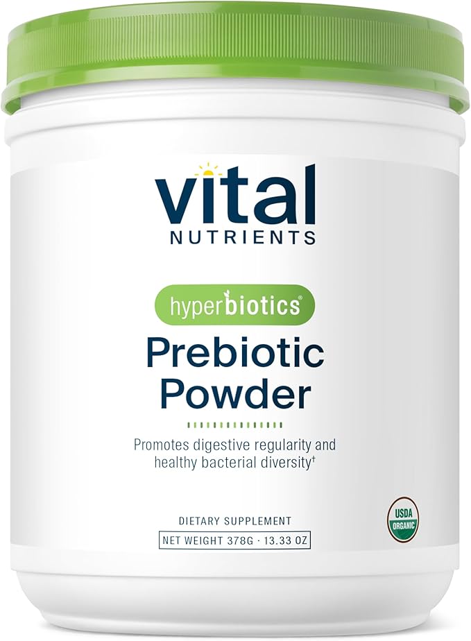 Hyperbiotics Vital Nutrients Organic Prebiotic Powder | Vegan Soluble Fiber Supplement Powder | Unflavored | Organic Food-Based Fiber | Non-GMO | Gluten, Dairy, Soy Free | 54 Servings