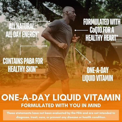 Tropical Oasis Mega Plus - Liquid Multivitamin and Mineral Supplement – Includes 85 Vitamins & Minerals, 20 Amino Acids + CoQ10, Grape Seed Extract & Organic Aloe Vera - 32oz, 32 Servings, 33460