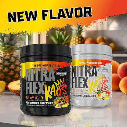 GAT SPORT Nitraflex KAOS Stimulant Free Pre-Workout (Peach Pineapple)