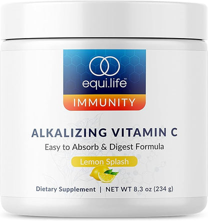 Equilife - Alkalizing Vitamin C, Immune Support Supplement, Potassium Magnesium Supplement, Rich in Calcium, May Help Boost Energy, Promotes Natural Moisture in Skin, Powdered,Easy-to-Use (8.3 oz)