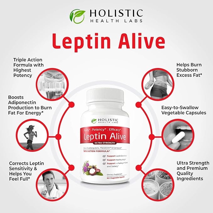 Maximum Leptin Weight Management for Women, Extra Strength - MeraTrim, Carnipure and Cissus Quadrangularis Natural Metabolism Support and Cravings Management. 60 Veggie Capsules