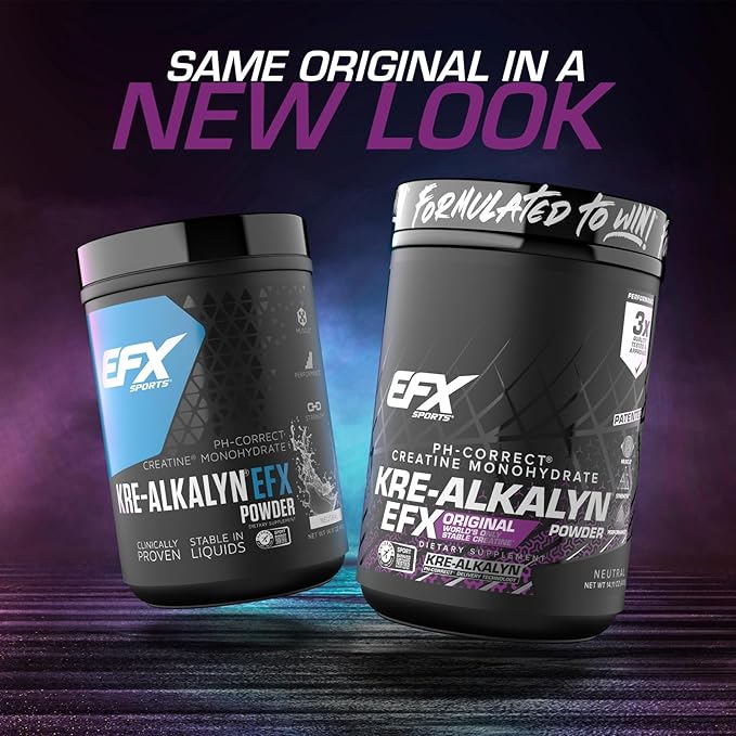 EFX Sports Kre-Alkalyn EFX Powder | pH Correct Creatine Monohydrate Powder Supplement | Strength, Muscle Growth & Performance | 266 Servings (Unflavored)