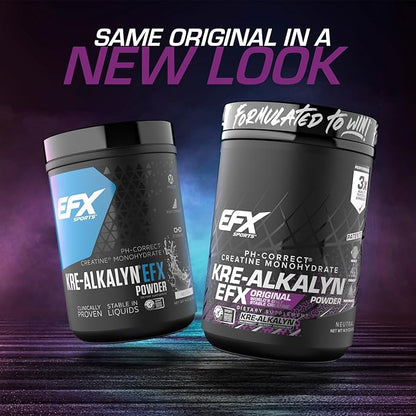 EFX Sports Kre-Alkalyn EFX Powder | pH Correct Creatine Monohydrate Powder Supplement | Strength, Muscle Growth & Performance | 266 Servings (Unflavored)