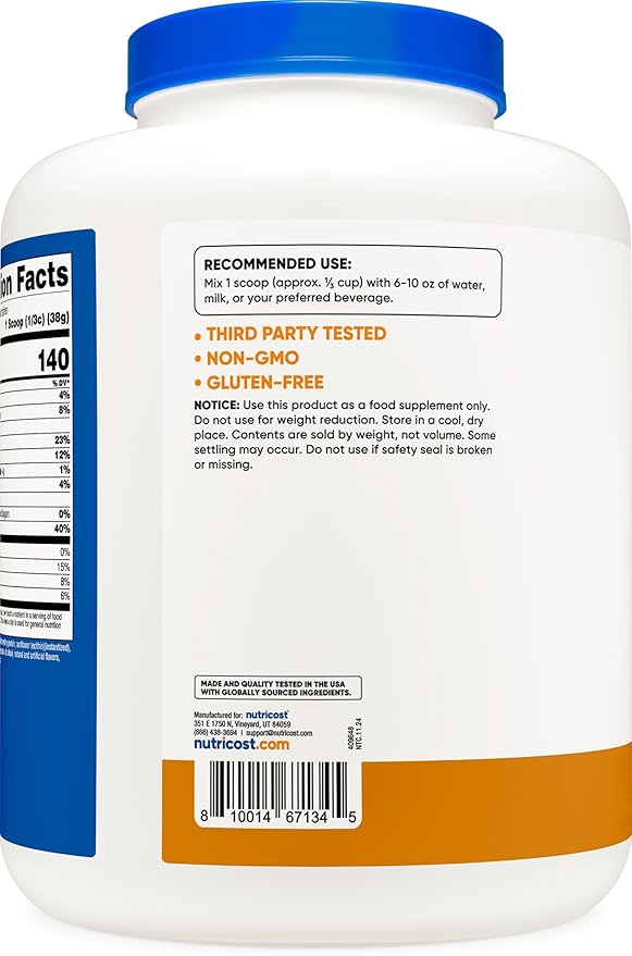 Nutricost Whey Protein Concentrate (Chocolate Peanut Butter) 5LBS - Gluten Free & Non-GMO